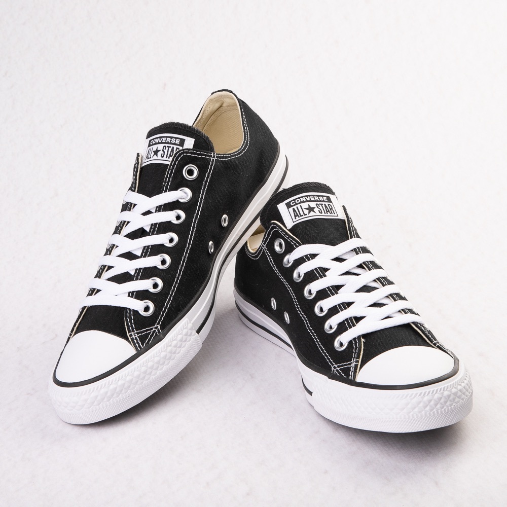 Women’s low top black chucks